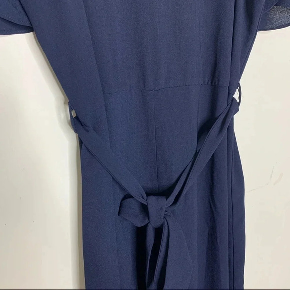 Elodie Navy Cold Shoulder Jumpsuit Size M - Picture 3 of 7